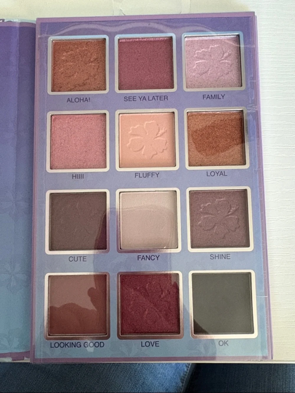 Disney Stitch Eyeshadow Palette - Blue & Purple Floral Design New